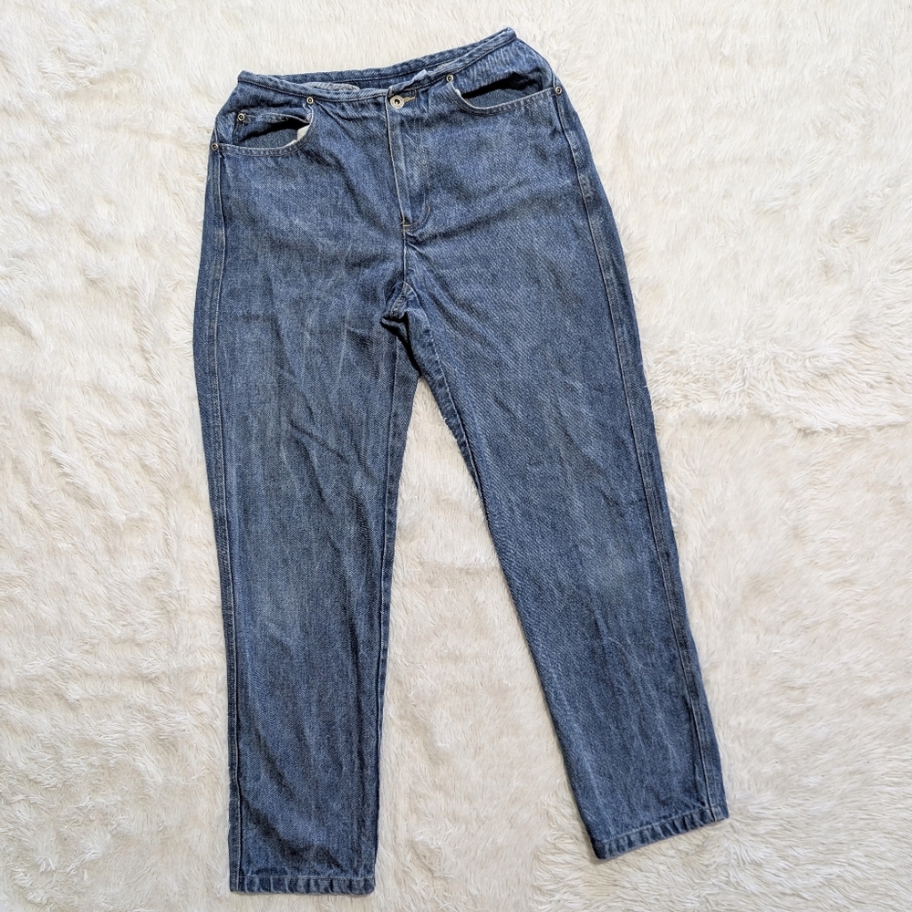 Y2K Liz Claiborne Acid Wash Cigarette Leg Tencel Lyocell Blue Jeans 6 Petite